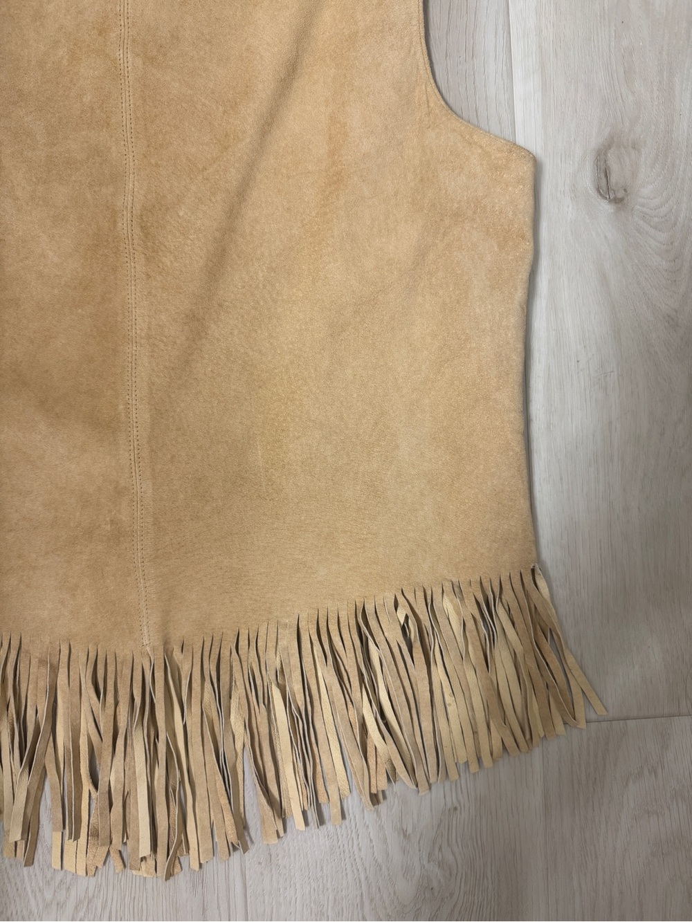 VTG 90s Telluride Clothing Co. Suede Fringe Vest Top Sz 10 Western Boho Festival - Picture 8 of 12